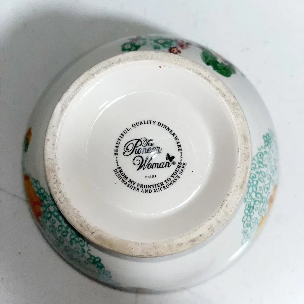 Pioneer Woman footed Country Garden Bowl
